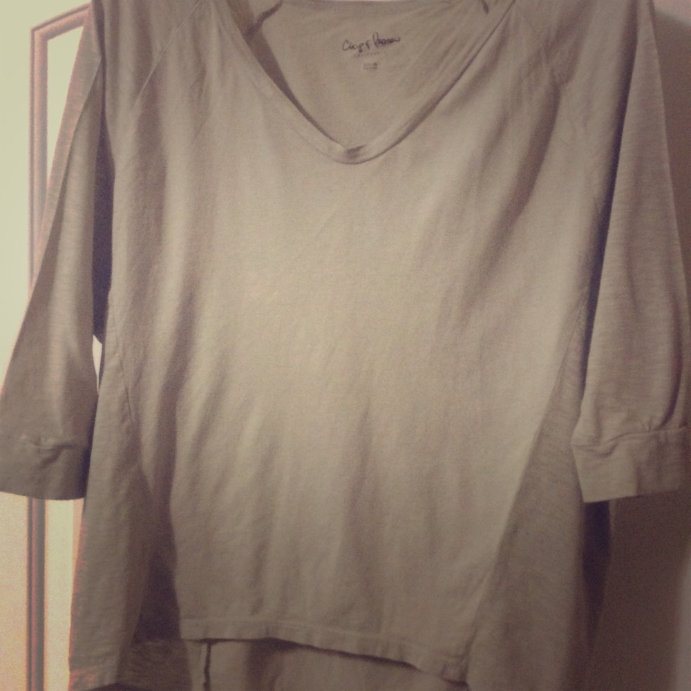 Medium chip and pepper tan shirt